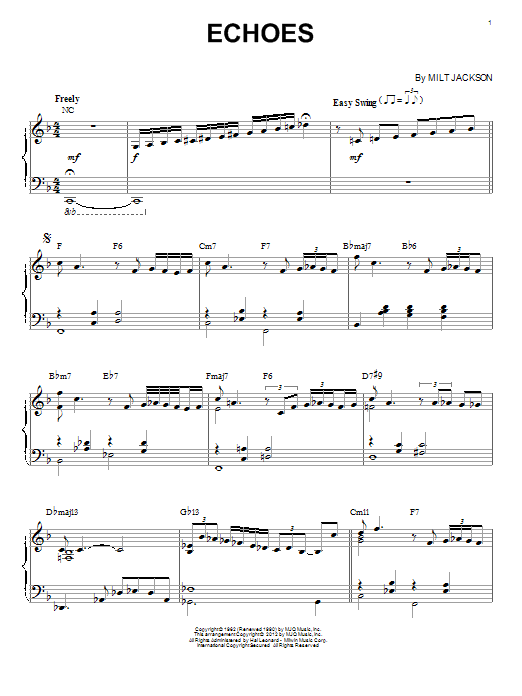 Product gallery: Page 1 of 1 Echoes (arr. Brent Edstrom), Modern Jazz Quartet