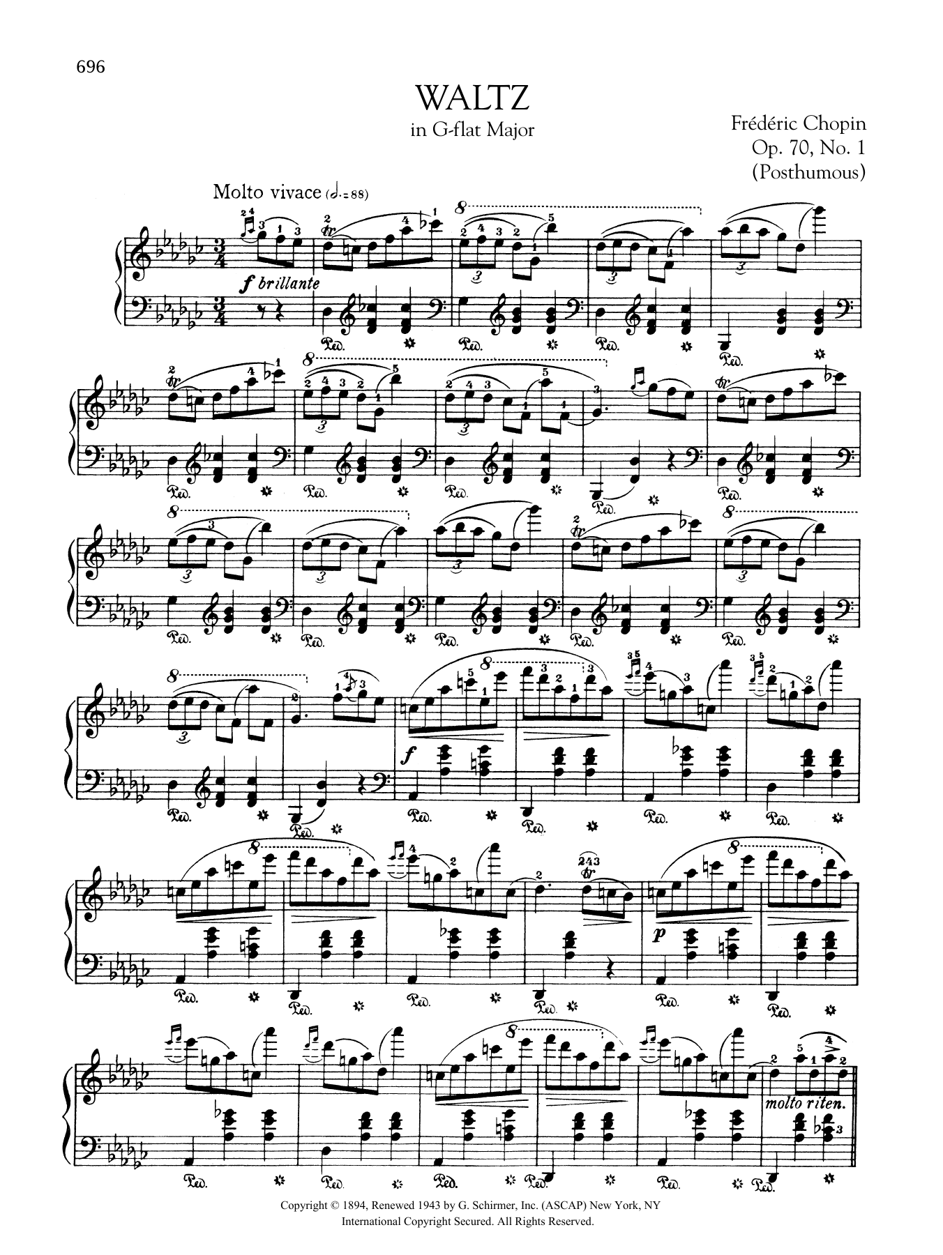Product gallery: Page 1 of 1 Waltz in G-flat Major, Op. 70, No. 1 (Posthumous), Frédéric Chopin