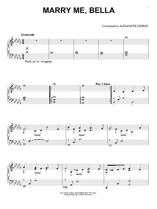 Product gallery: Page 1 of 1 Marry Me, Bella (from The Twilight Saga: New Moon), Alexandre Desplat