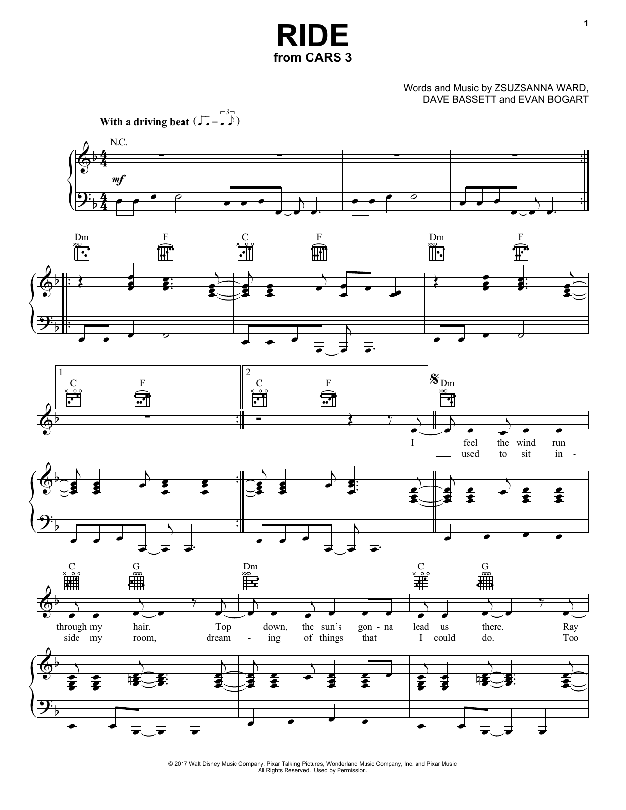Produktbild zu: Ride (from Cars 3)