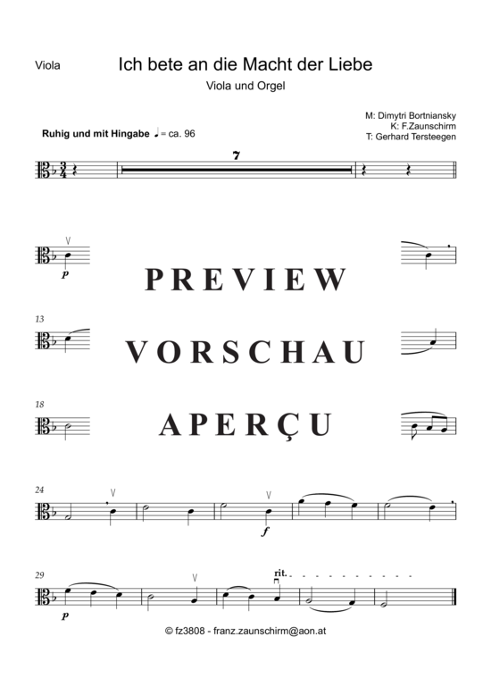 Product gallery: Page 4 of 6 Ich bete an die Macht der Liebe , , (viola + organ)