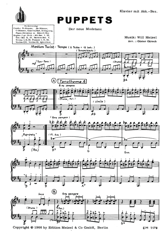 Produktbild zu: PuppetsModetanz