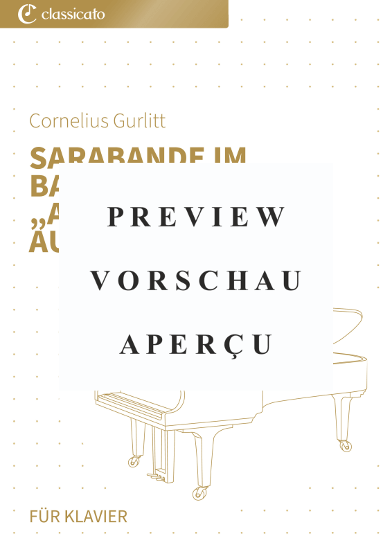 Produktgalerie: Seite 2 von 5 Sarabande im Bach-Stil über "Ach du lieber Augustin", , Klavier Solo