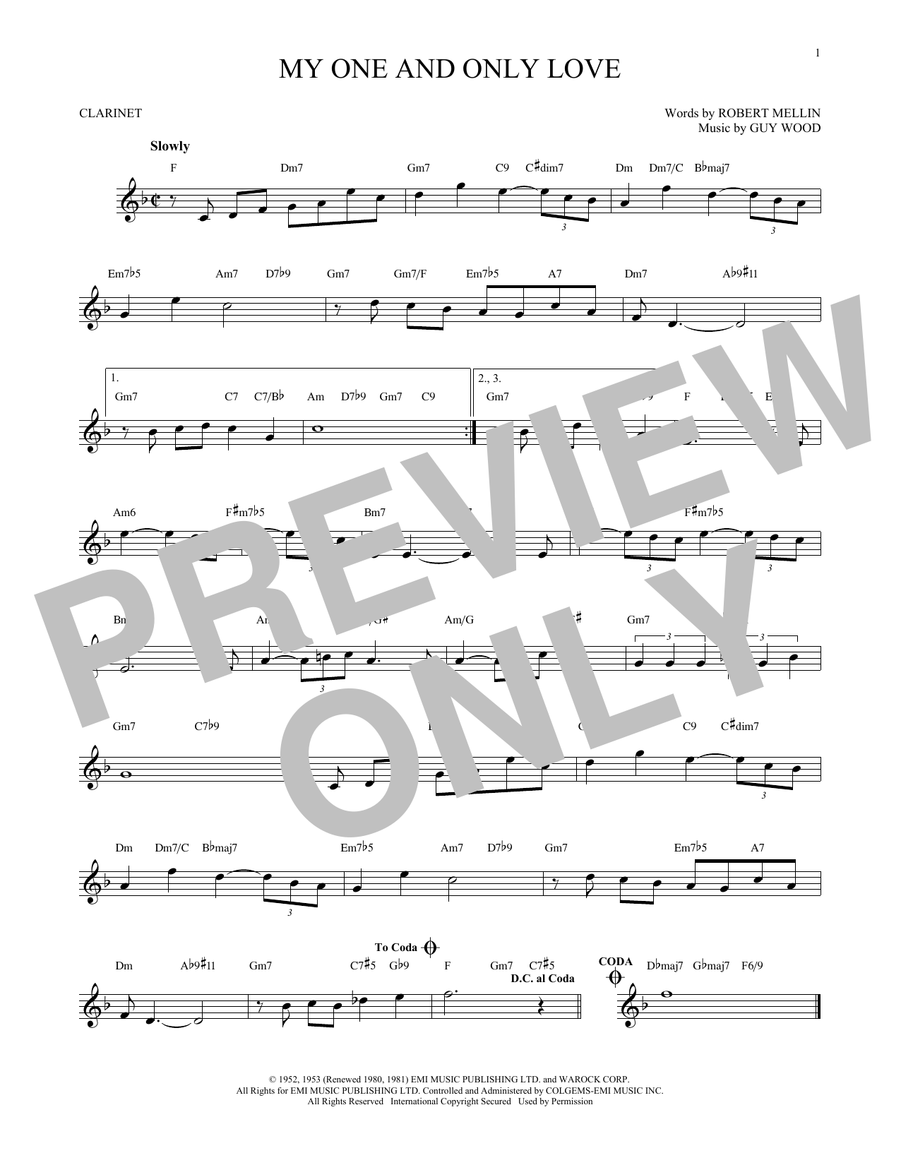 Product gallery: Page 1 of 1 My One And Only Love, Guy Wood