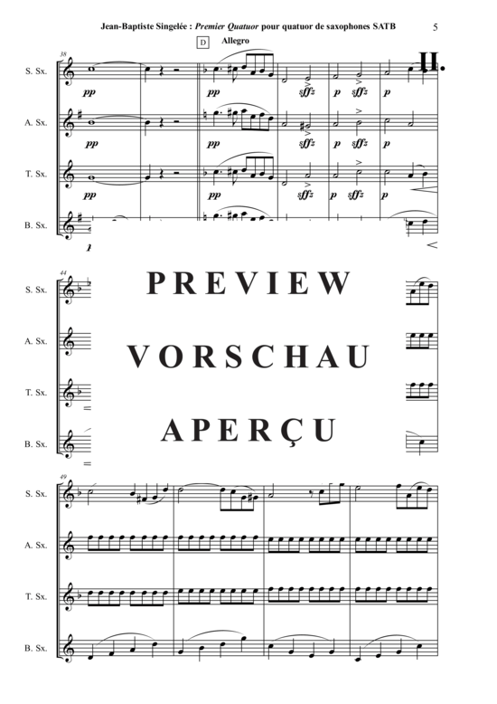 gallery: Premier Quatuor, Opus 53 , , (Saxophon-Quartett SATB)