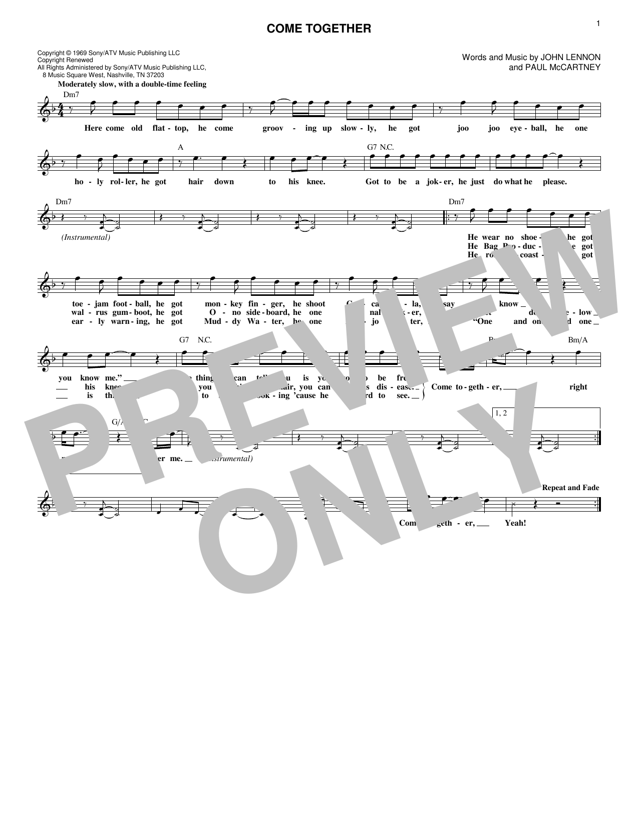 Produktgalerie: Seite 1 von 1 Come Together, The Beatles
