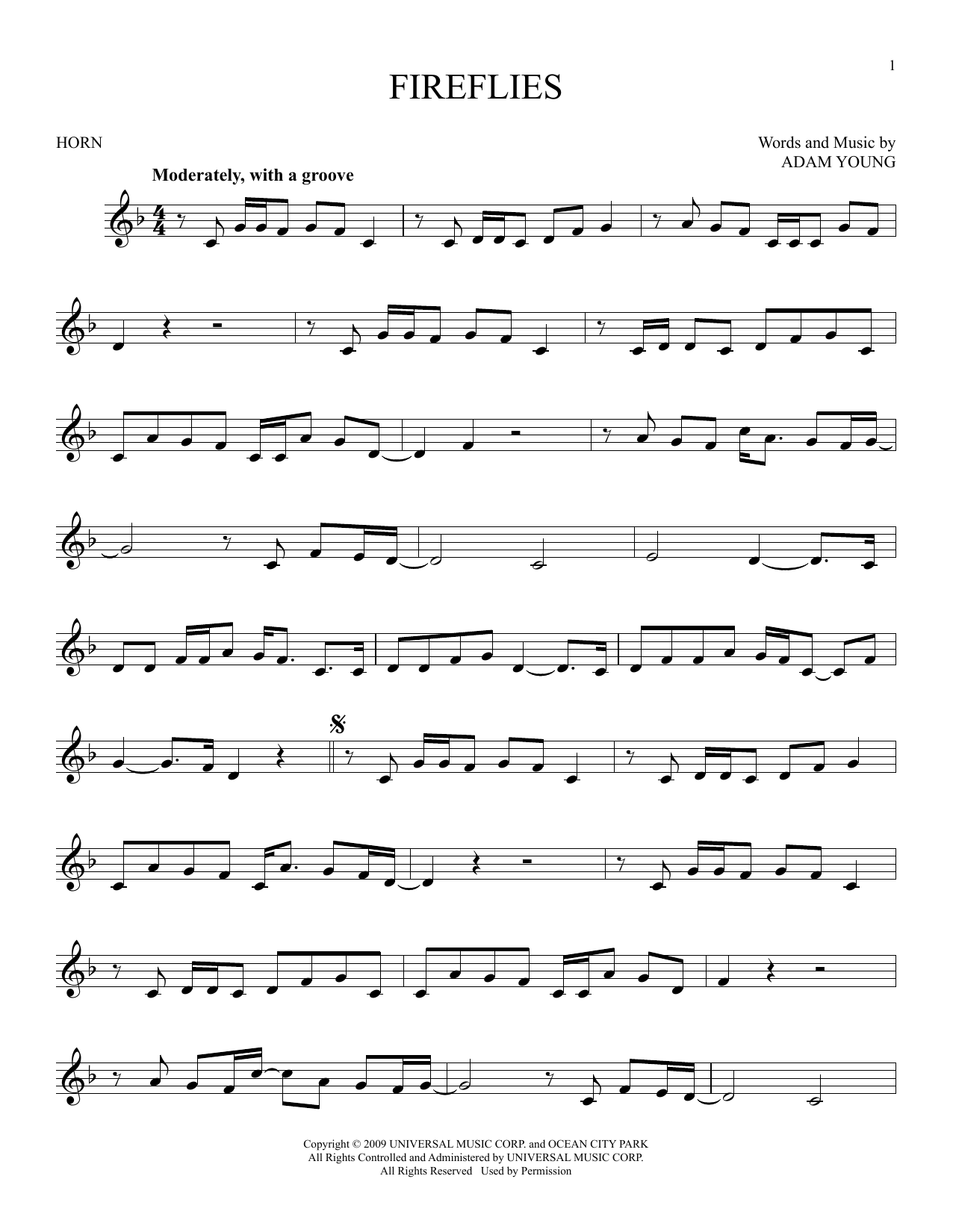 Produktgalerie: Seite 1 von 1 Fireflies, Owl City, Horn