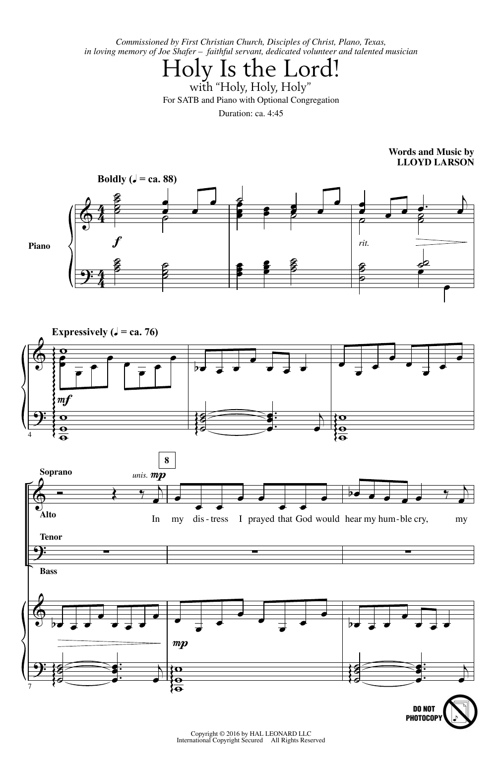 Produktbild zu: Holy Is The Lord! (With Holy, Holy, Holy)