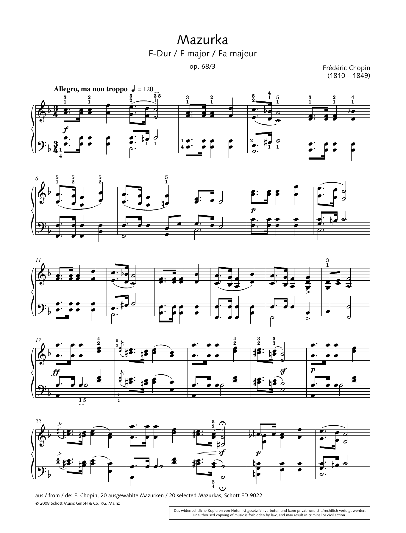 Product gallery: Page 1 of 1 Mazurka in F major, Hans-Gunter Heumann