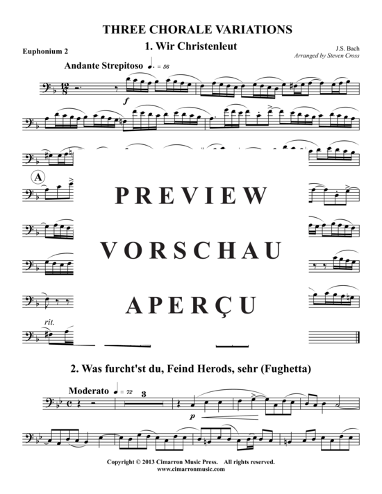 Product gallery: Page 11 of 18 Drei Choral-Variationen , , (2x Baritone, 2x Tuba)