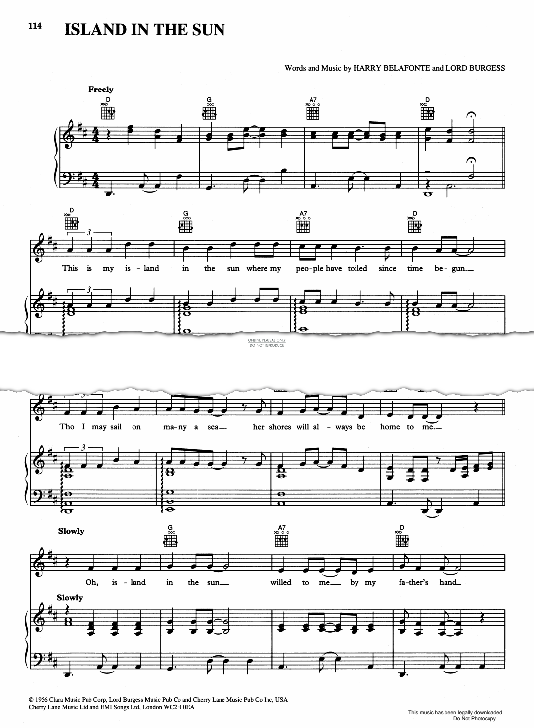 Product gallery: Page 1 of 1 Island In The Sun, Harry Belafonte