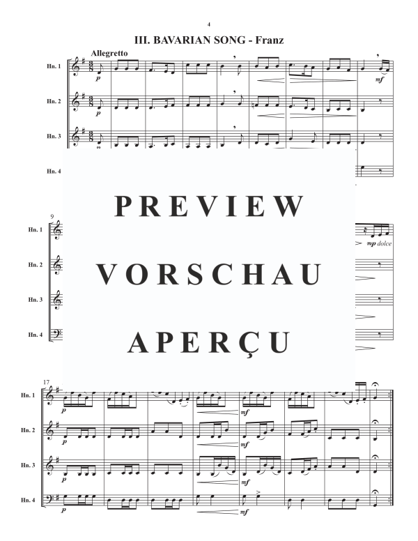 Product gallery: Page 6 of 11 Three Songs, , Horn Quartet