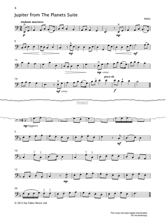 Produktgalerie: Seite 1 von 1 Farandole, Georges Bizet, Violoncello