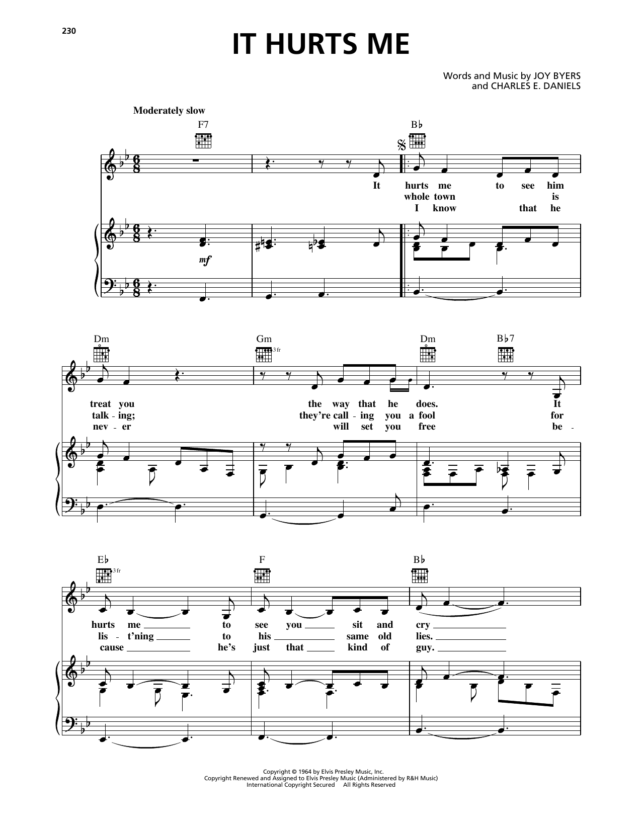 Produktgalerie: Seite 1 von 1 It Hurts Me, Elvis Presley, Gesang, Gitarre, Klavier