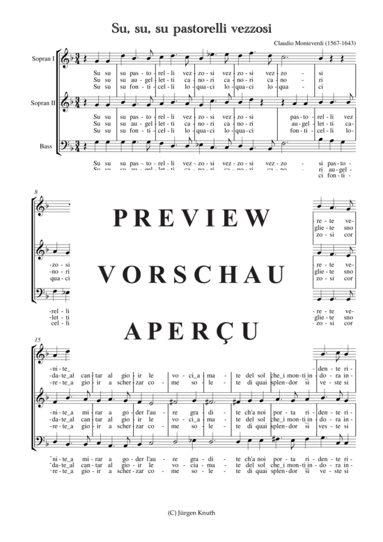 gallery: Su, su, su pastorelli vezzosi , , (Gemischter Chor 3-stimmig SSB)