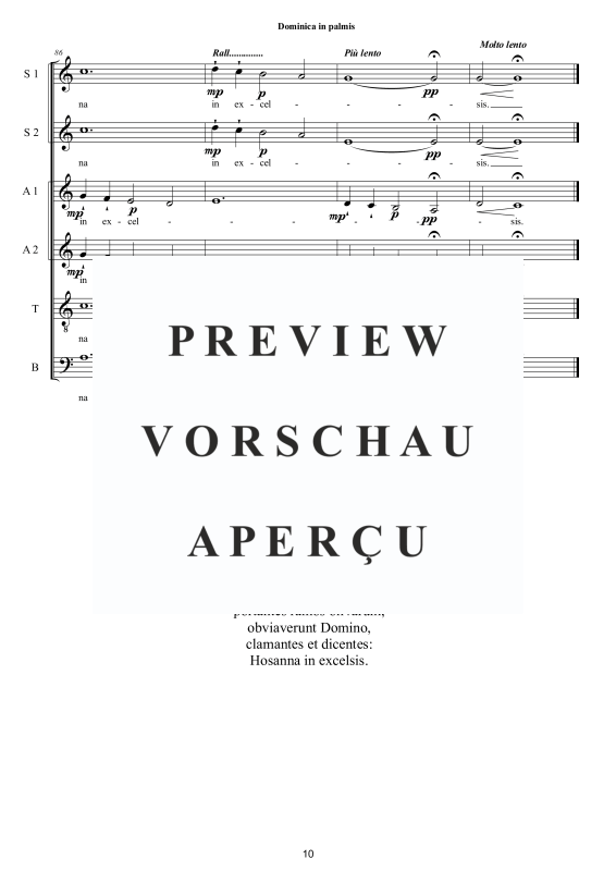 Produktgalerie: Seite 11 von 11 Dominica in palmis – Osterantiphon, , Gemischter Chor SSAATB