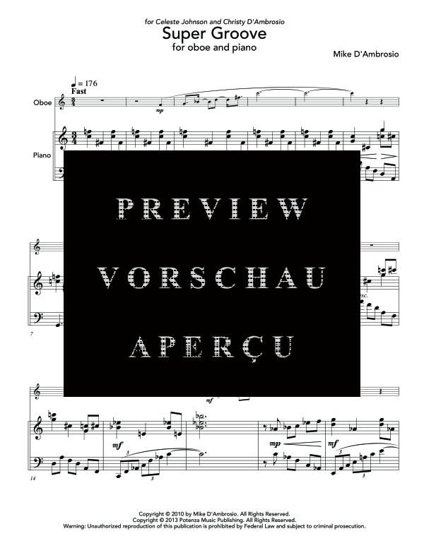 Produktgalerie: Seite 5 von 11 Super Groove, , (Oboe und Klavier)
