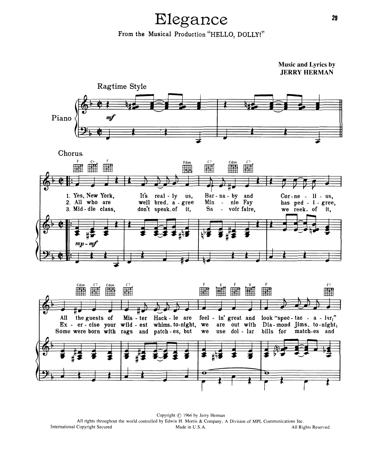 Produktbild zu: Elegance (from Hello, Dolly!)