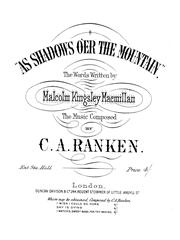 cover: As Shadows O'er The Mountain, C. A. Ranken