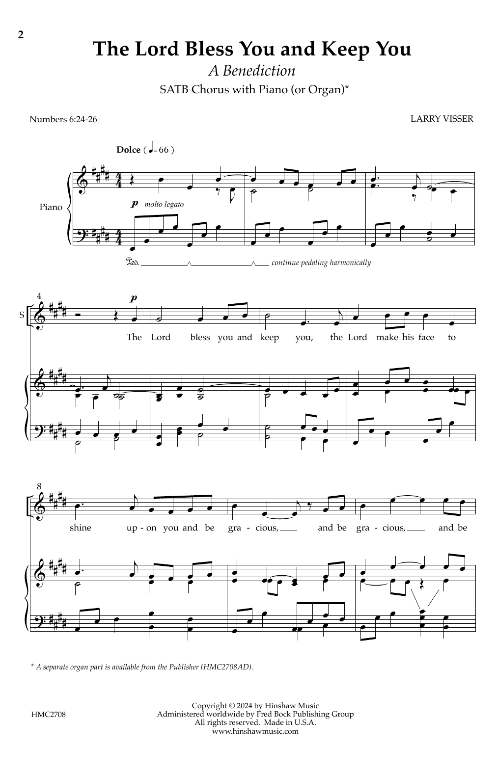 Produktbild zu: The Lord Bless You And Keep You (A Benediction)