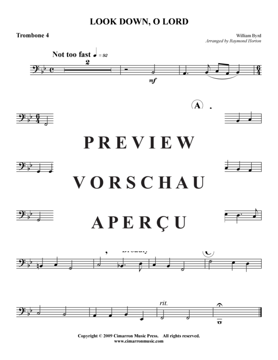 Product gallery: Page 6 of 6 Look Down, O Lord , , (Trombone Quartet)