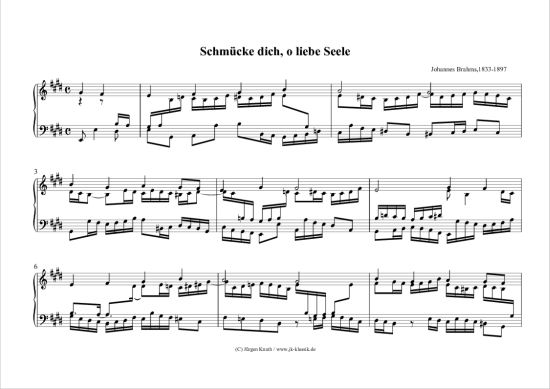 gallery: Schmücke dich, o liebe Seele , , (Klavier/Orgel Solo)