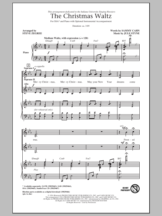 Product gallery: Page 1 of 1 The Christmas Waltz, Steve Zegree