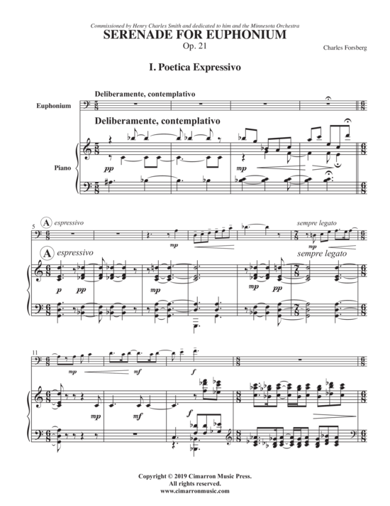 Product picture to: Serenade for Euphonium Charles Forsberg