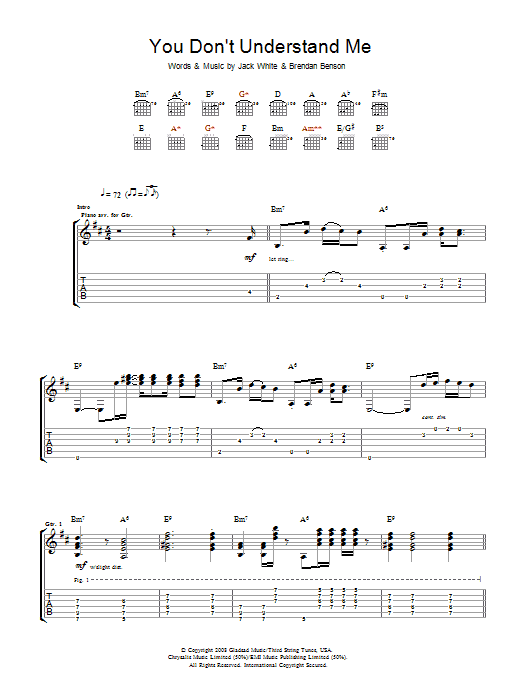 Produktgalerie: Seite 1 von 1 You Don't Understand Me, The Raconteurs, Gitarre