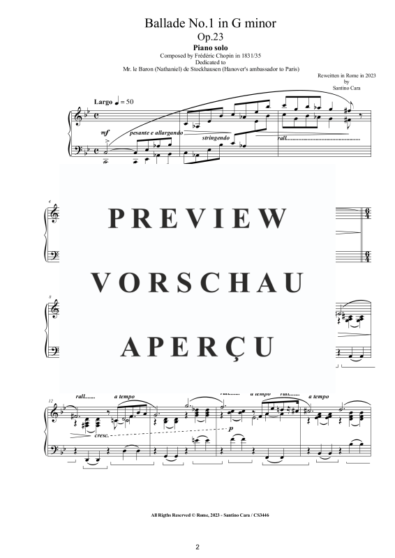 Produktgalerie: Seite 3 von 11 Ballade No.1 in G-Moll Op. 23, , Klavier Solo