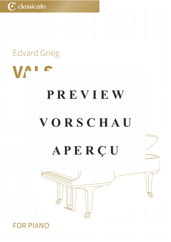 Product gallery: Page 2 of 7 Vals - Nr. 2 fra Lyriske stykker, bok 1, op. 12, , Piano Solo