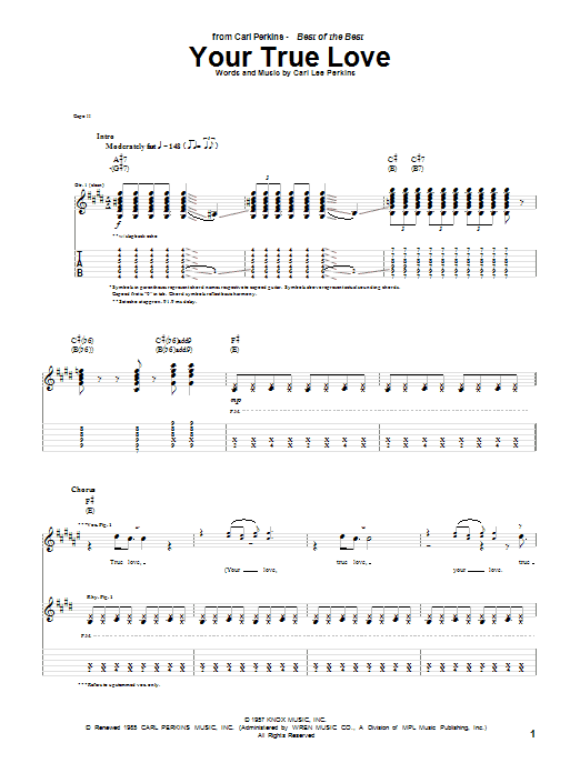 Product gallery: Page 1 of 1 Your True Love, Carl Perkins