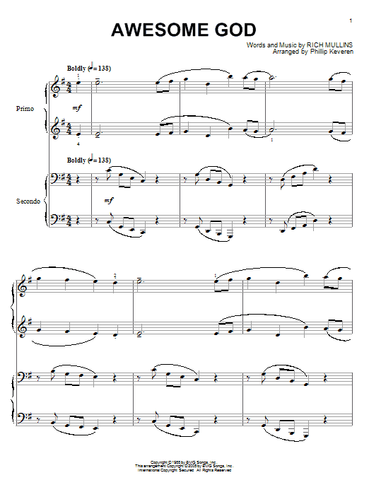 Produktbild zu: Awesome God (arr. Phillip Keveren)