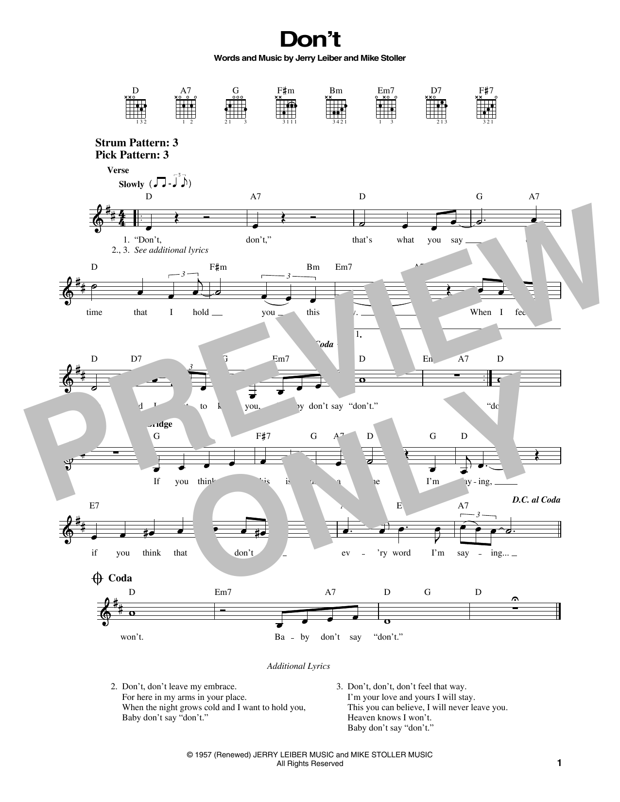 Produktgalerie: Seite 1 von 1 Don't, Elvis Presley, Gitarre