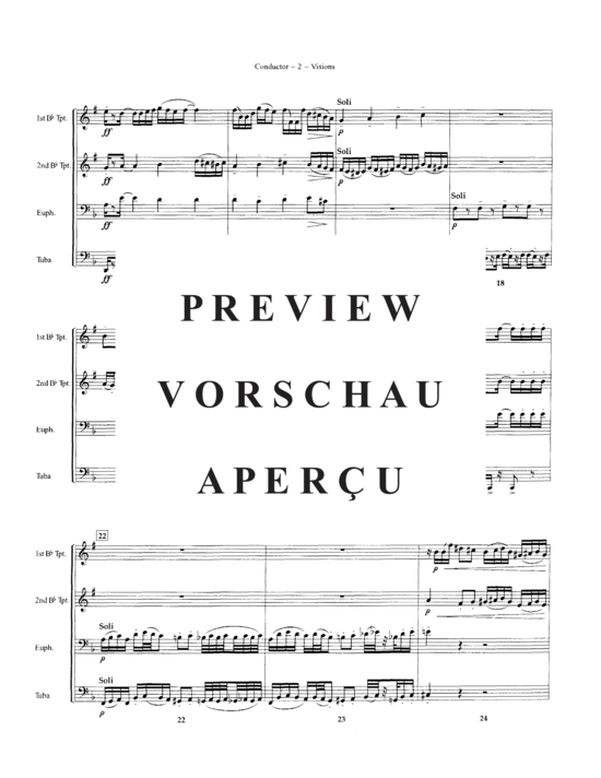 Produktgalerie: Seite 5 von 21 Visions , , (Blechbläserquartett 2x Trompete, Euphonium + Tuba)