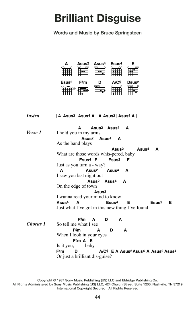 Produktgalerie: Seite 1 von 1 Brilliant Disguise, Bruce Springsteen, Gitarre