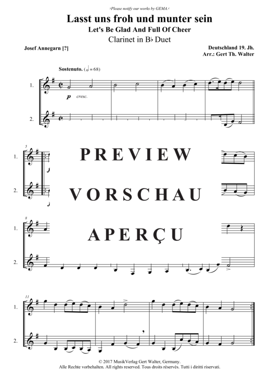Lasst uns froh und munter sein 