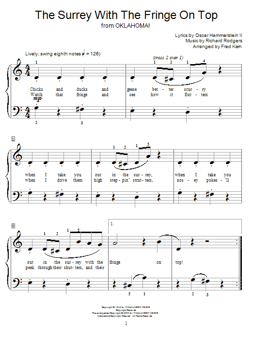 Product picture to: The Surrey With The Fringe On Top (from Oklahoma!) (arr. Fred Kern)