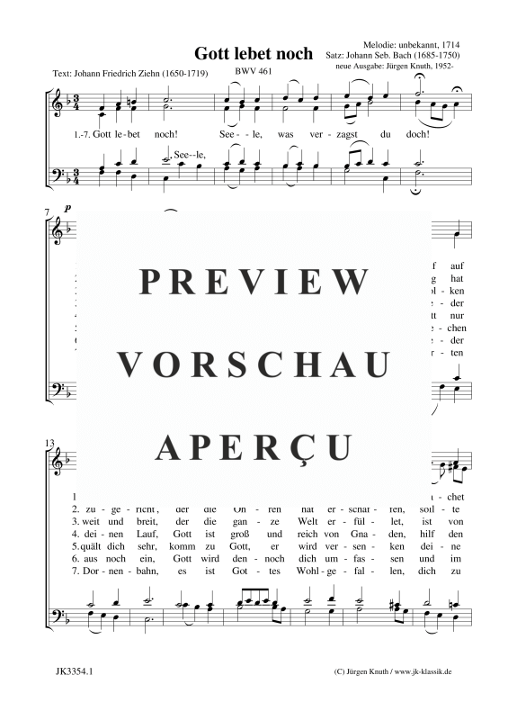 gallery: Gott lebet noch (1714), , Gemischter Chor