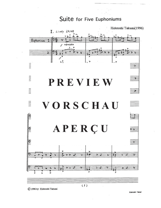 Product gallery: Page 3 of 21 Suite for Five Euphoniums , , (Euphonium Quintet)