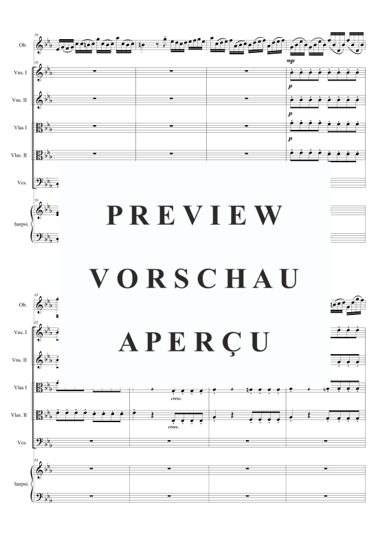 Produktgalerie: Seite 10 von 11 Oboen Konzert in Es-Dur, , Oboe Solo, Streicherensemble und Cembalo BC