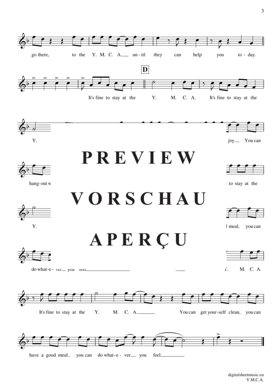 Product gallery: Page 4 of 4 Y.M.C.A. , Village People, (transverse flute)