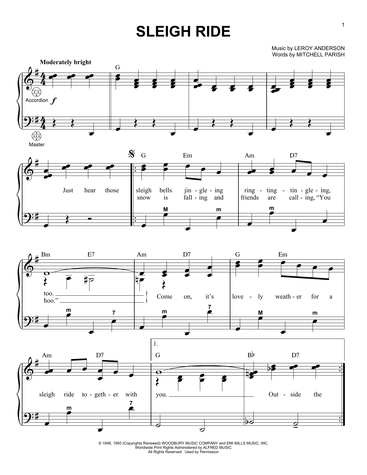 Product gallery: Page 1 of 1 Sleigh Ride, Leroy Anderson