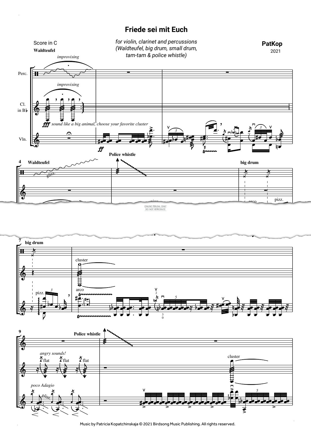 Produktgalerie: Seite 1 von 1 Friede sei mit Euch, PatKop, Violine