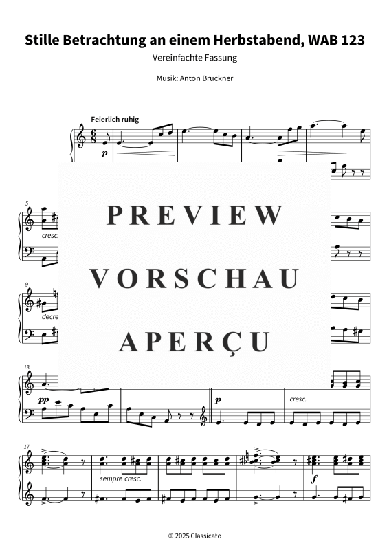 gallery: Stille Betrachtung an einem Herbstabend - Vereinfachte Fassung, , (piano solo)