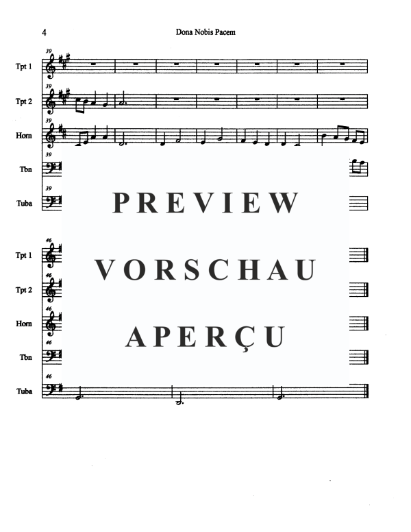 Produktgalerie: Seite 6 von 11 Dona Nobis Pacem - Kanon 16. Jahrhundert, , Blechbläser Quintett