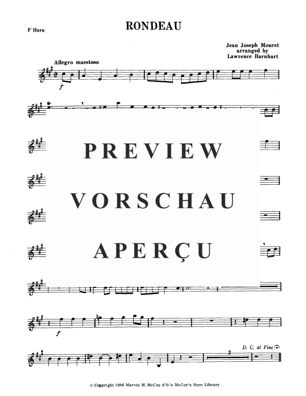 Produktgalerie: Seite 7 von 7 Rondeau, , Horn in F und Klavier/Orgel