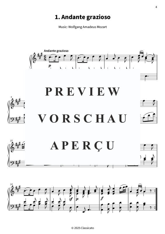 Produktgalerie: Seite 6 von 11 Piano Sonata No. 11, K. 331, , Klavier Solo
