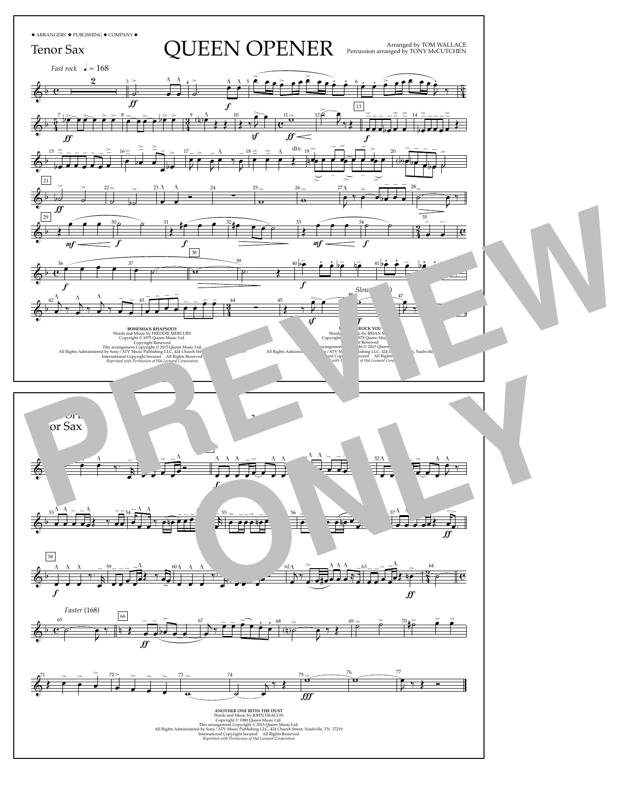 Product picture to: Queen Opener - Tenor Sax