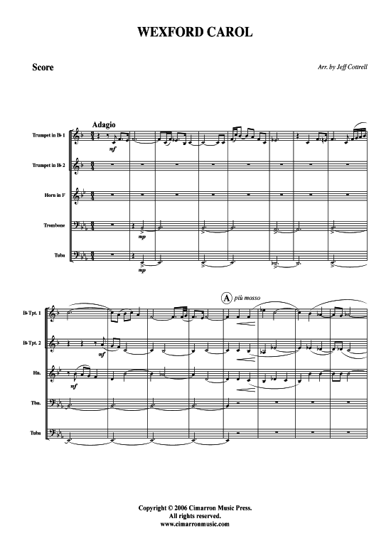 Produktbild zu: Wexford Carol Traditional